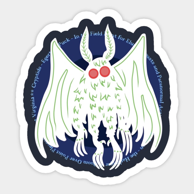 Mothman Sticker by Ballyraven